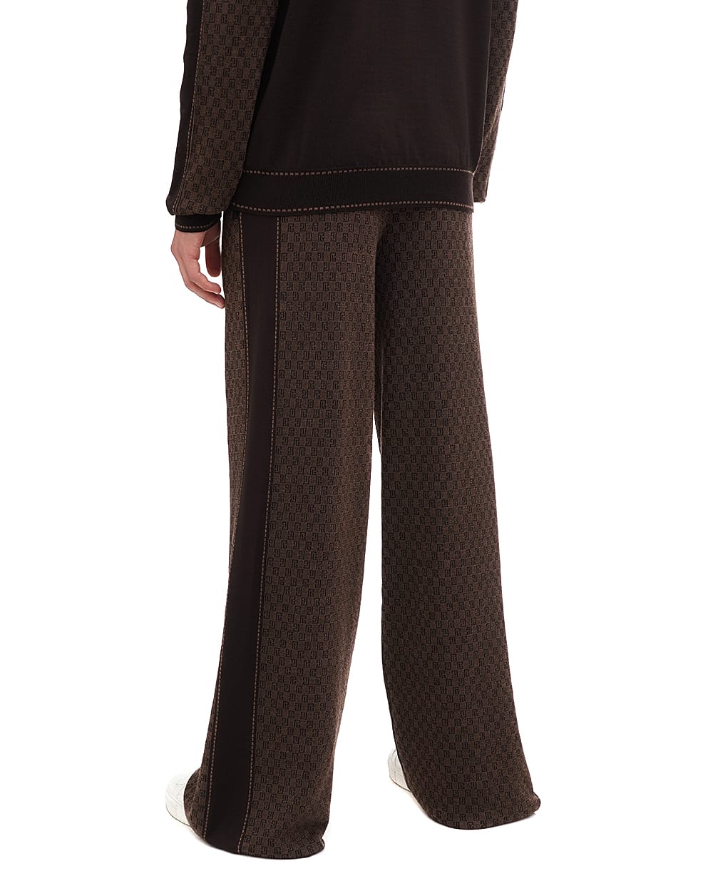 Шерстяные брюки Balmain BH0PQ040KF23, коричневый цвет • Купить в интернет-магазине Kameron