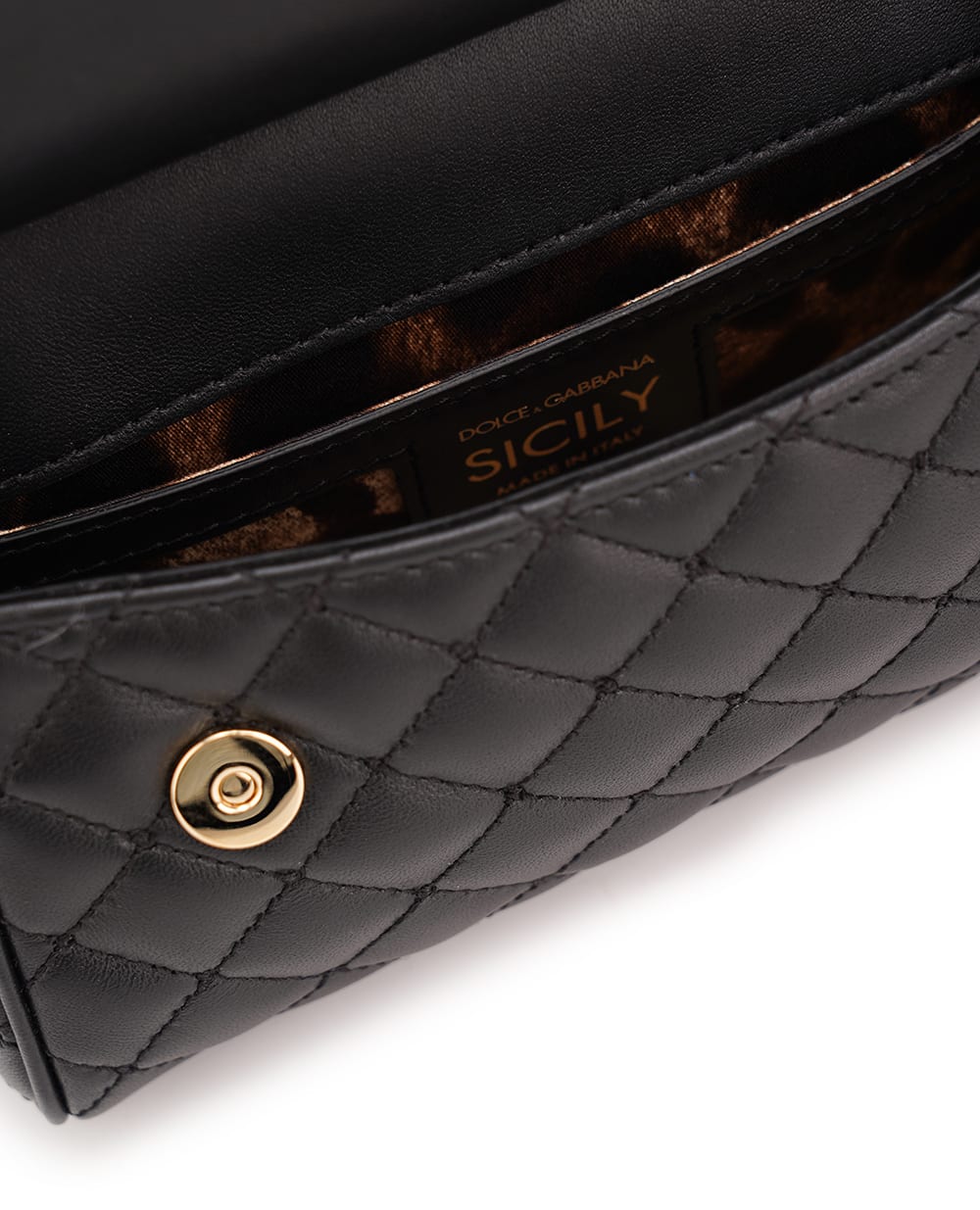 Шкіряна сумка Sicily Small Dolce&Gabbana BB7116-AV967, чорний колір • Купити в інтернет-магазині Kameron