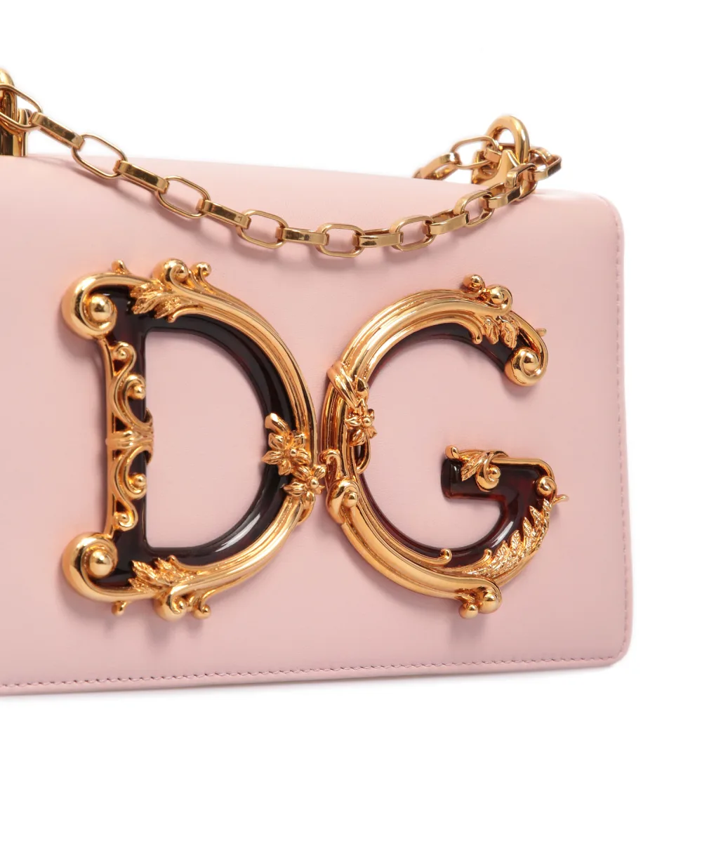 Кожаная cумка DG Girls Medium Dolce&Gabbana BB6498-AZ801, розовый цвет • Купить в интернет-магазине Kameron