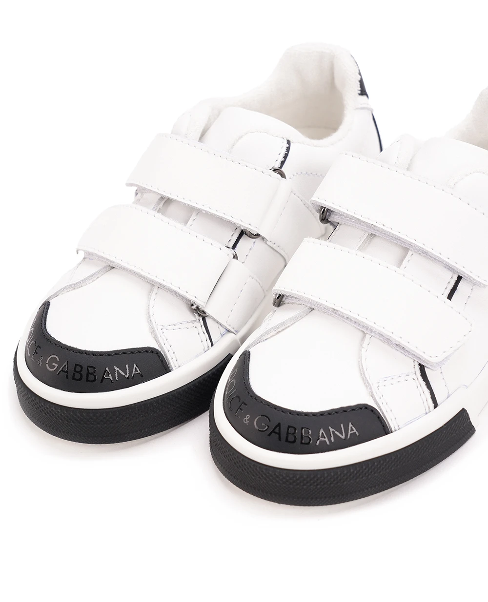 Дитячі шкіряні кеди Dolce&Gabbana Kids DA5133-A3394-M, білий колір • Купити в інтернет-магазині Kameron