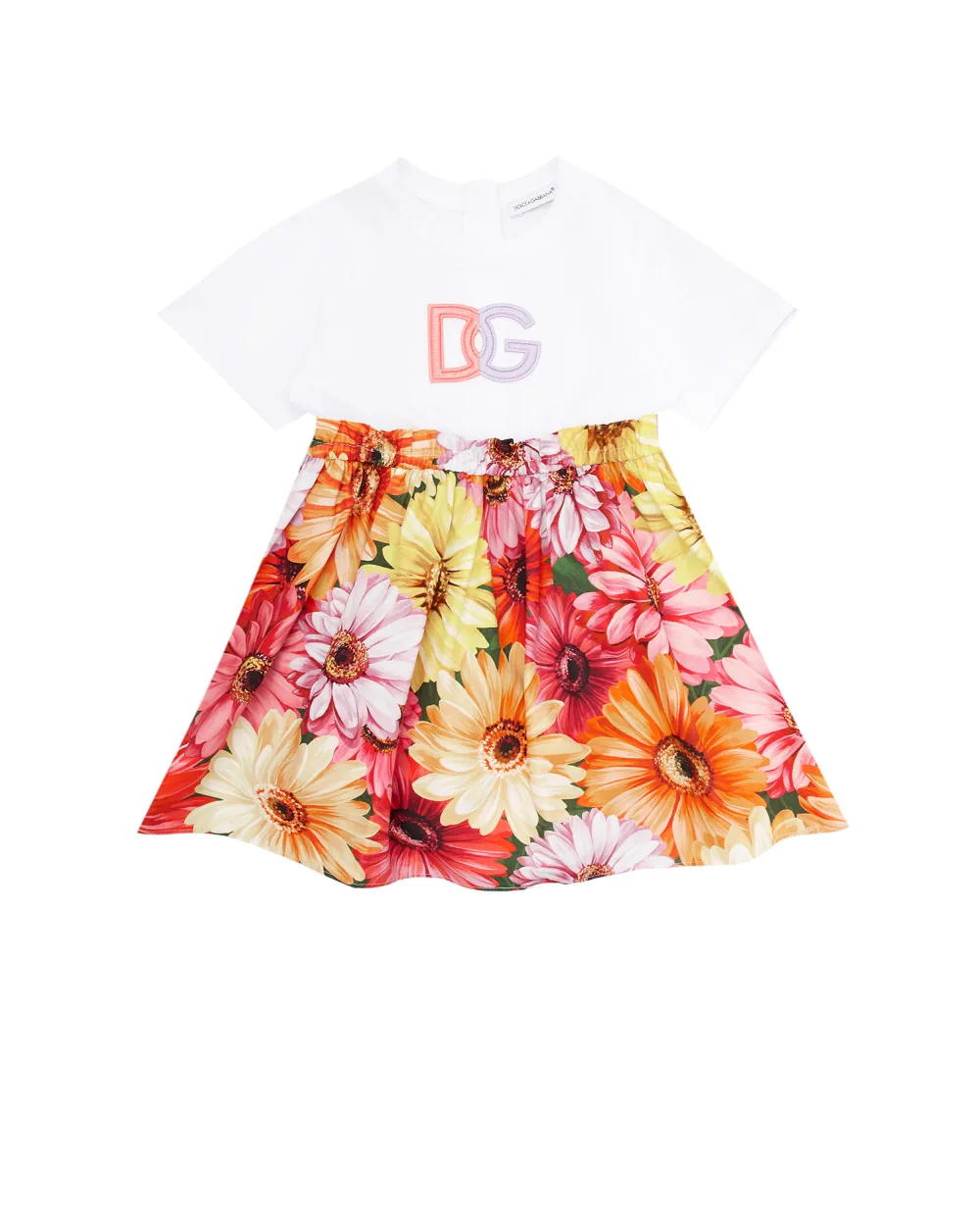 Детское платье Dolce&Gabbana Kids L2JD3L-G7BJI, разноцветный цвет • Купить в интернет-магазине Kameron