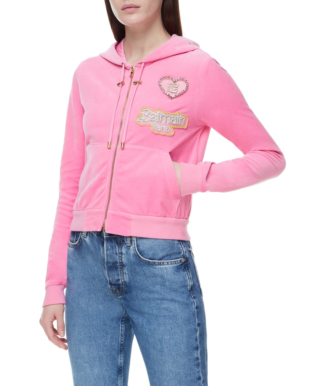 Худи Balmain XF2JX00066JB, розовый цвет • Купить в интернет-магазине Kameron