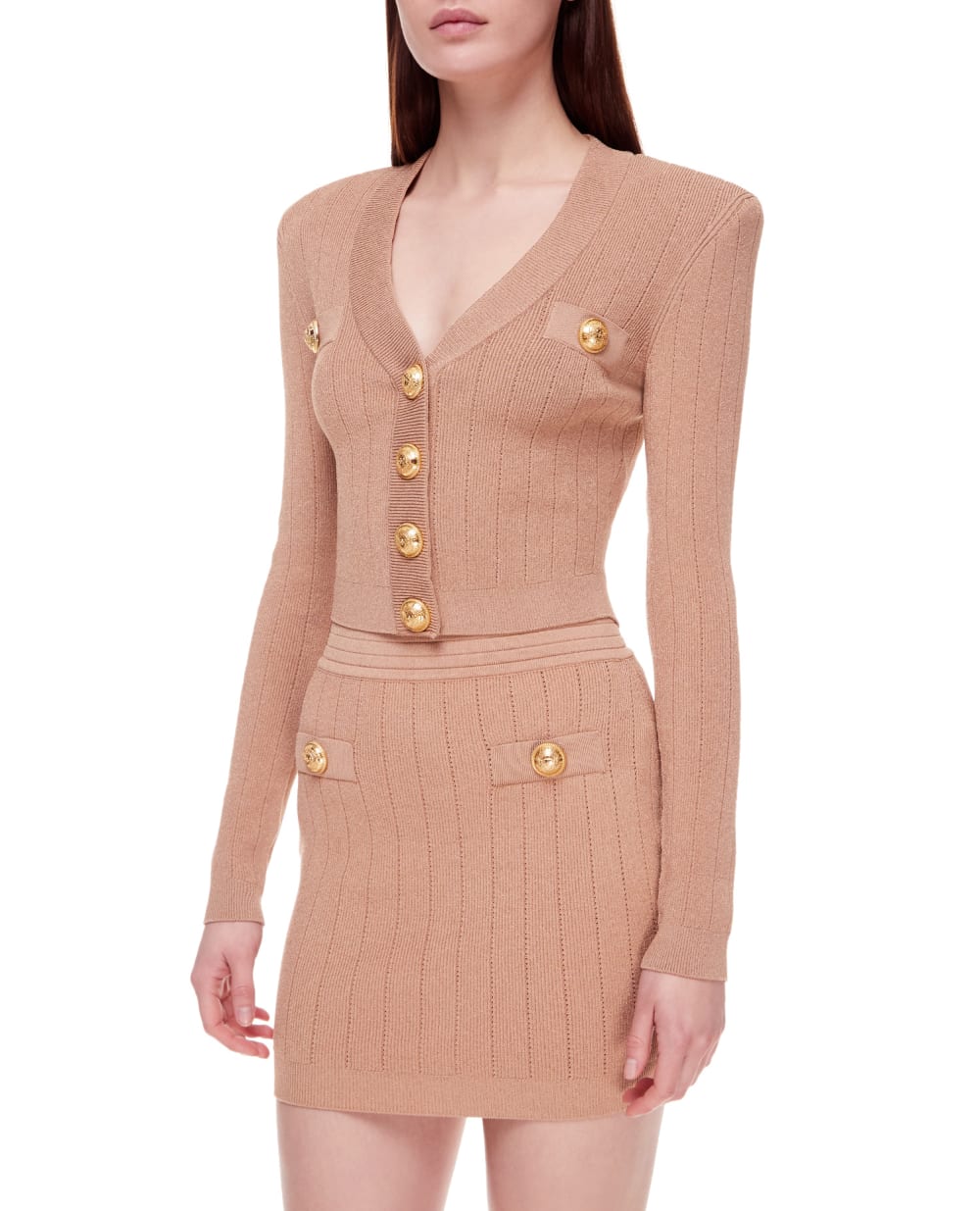Кардиган Balmain XF1KL001KB07, бежевый цвет • Купить в интернет-магазине Kameron