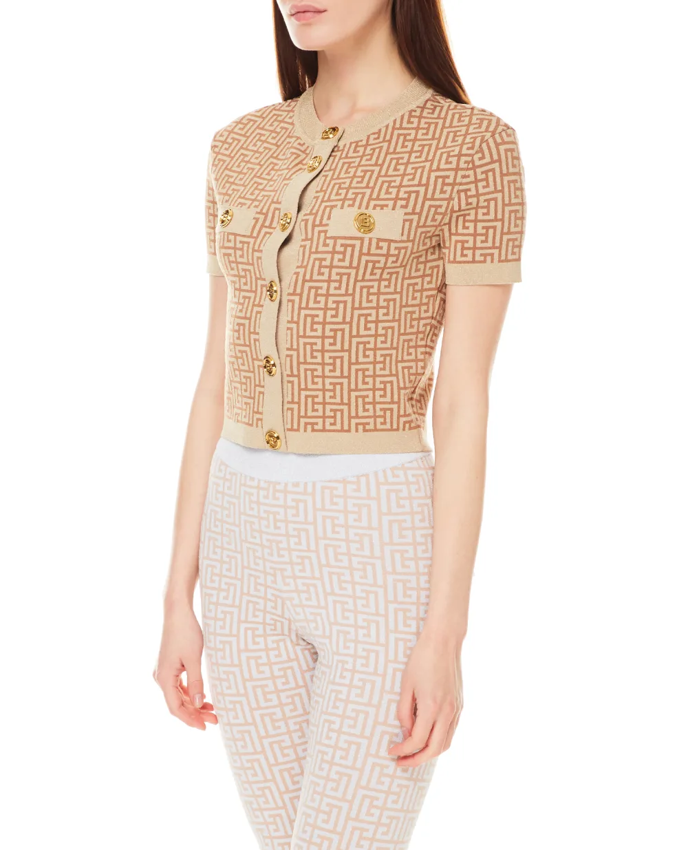 Кардиган Balmain XF1KL020KB06, бежевый цвет • Купить в интернет-магазине Kameron