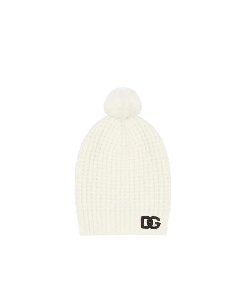 Шерстяная шапка Dolce&Gabbana Kids LBKH68-JBVJ0, белый цвет • Купить в интернет-магазине Kameron