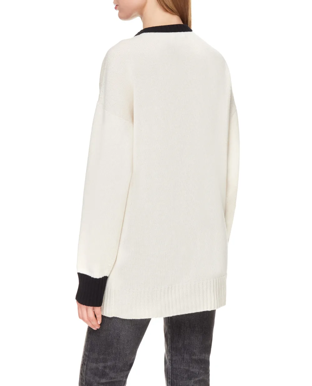 Кашемировый кардиган Saint Laurent 648449-YAXN2, белый цвет • Купить в интернет-магазине Kameron