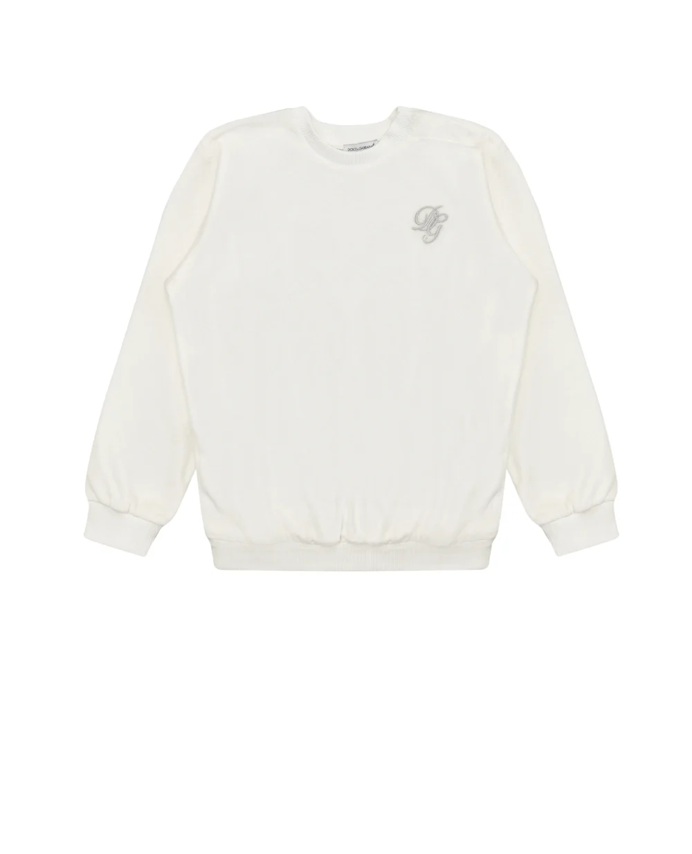 Детский свитшот Dolce&Gabbana Kids L1JW3P-G7WZJ, белый цвет • Купить в интернет-магазине Kameron