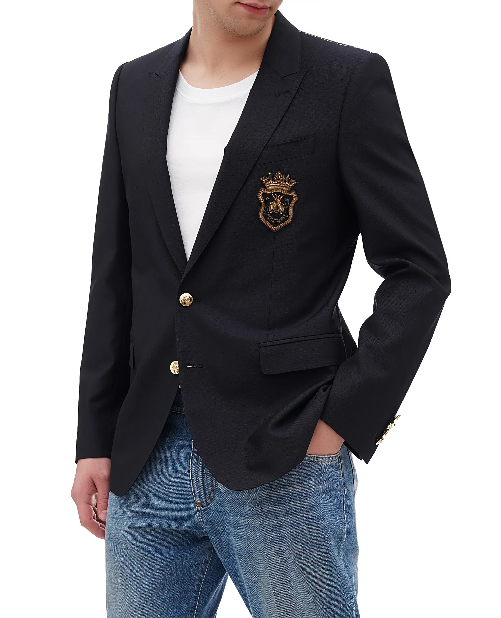 Пиджак Dolce&Gabbana G2LK0Z-FU3H1, темно-синий цвет • Купить в интернет-магазине Kameron