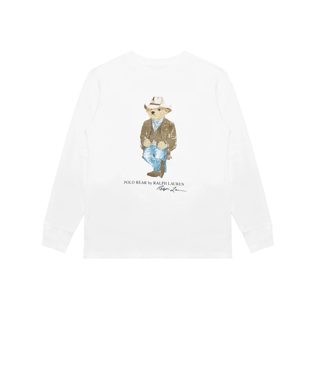 Детский лонгслив Polo Bear Polo Ralph Lauren Kids 321858885001, белый цвет • Купить в интернет-магазине Kameron