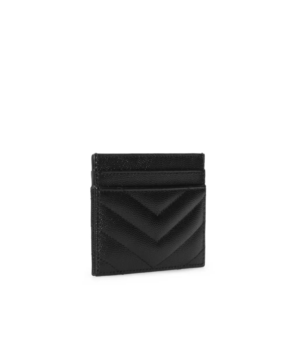 Кожаная визитница Saint Laurent 423291-BOW02, черный цвет • Купить в интернет-магазине Kameron