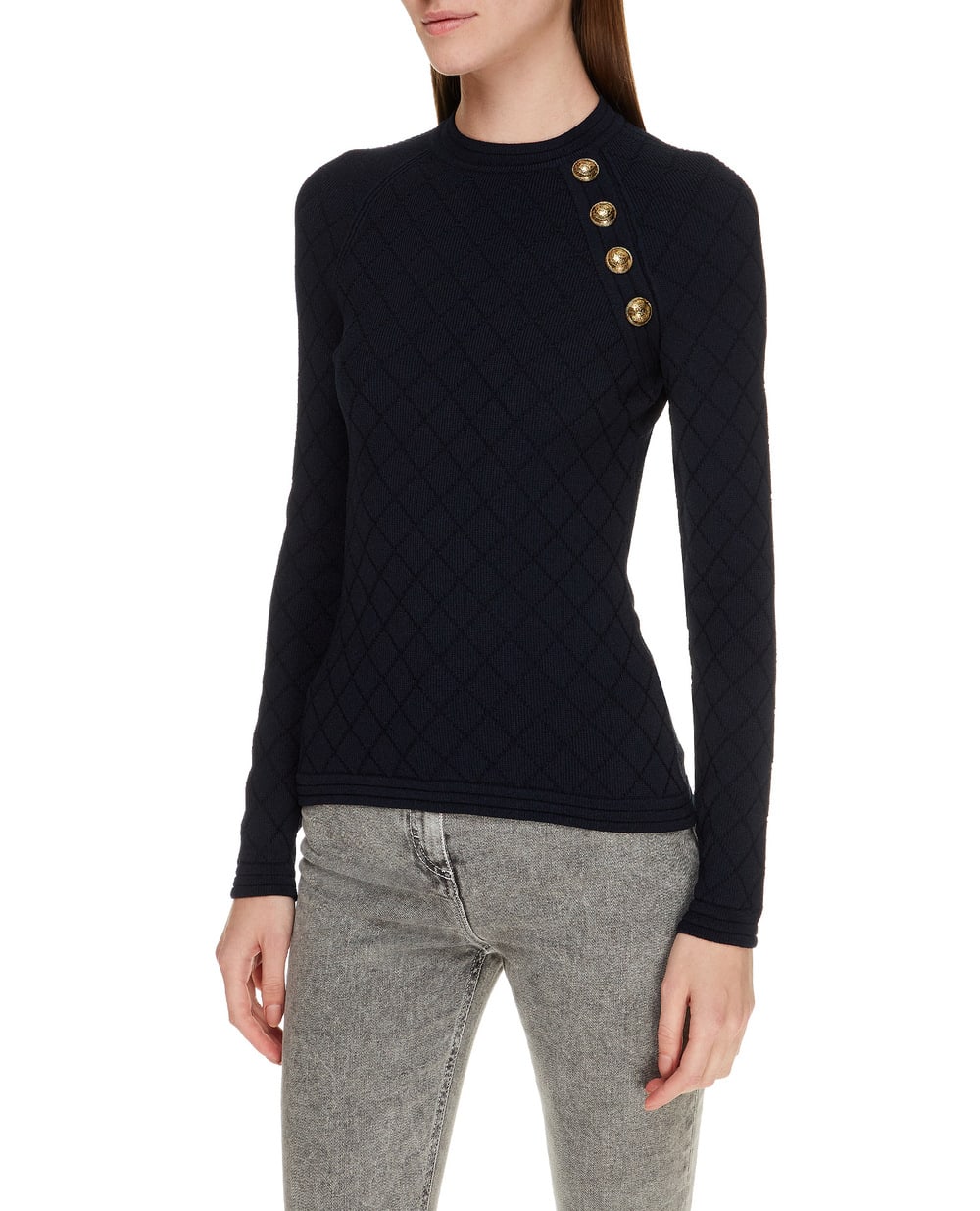 Джемпер Balmain UF13114K110-S, синий цвет • Купить в интернет-магазине Kameron