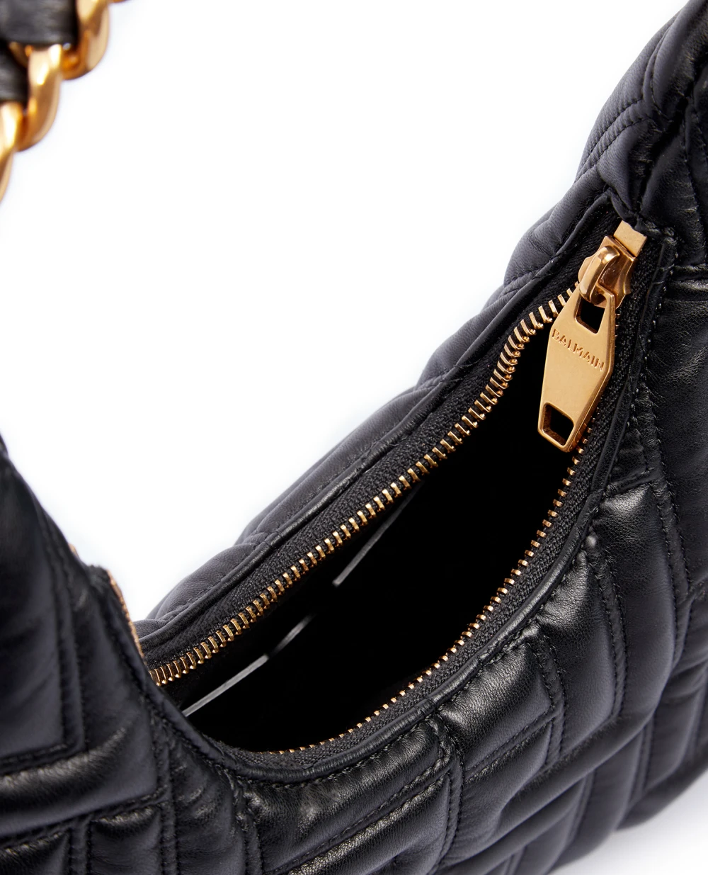 Кожаная сумка Pillow Hobo Balmain XN1BG708LNPQ, черный цвет • Купить в интернет-магазине Kameron