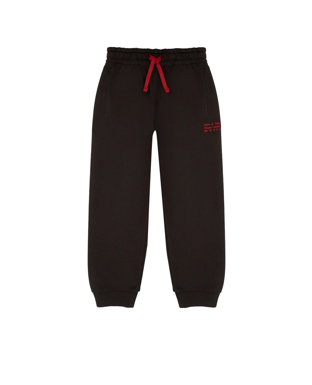 Детские спортивные брюки Dolce&Gabbana Kids L4JPEV-G7BZI-S, черный цвет • Купить в интернет-магазине Kameron