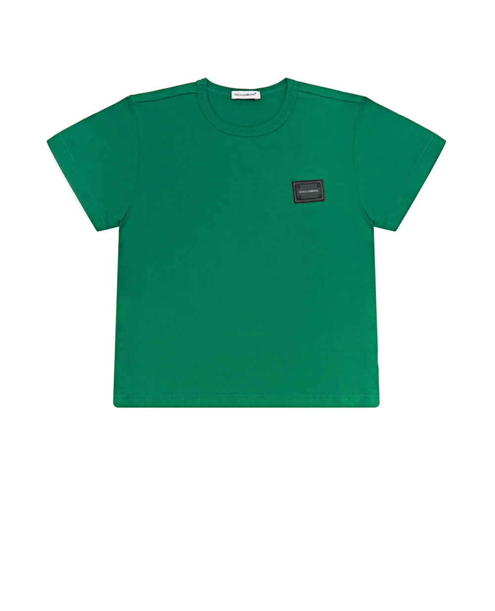 Футболка Dolce&Gabbana Kids L4JT7T-G7OLK-S-, зеленый цвет • Купить в интернет-магазине Kameron