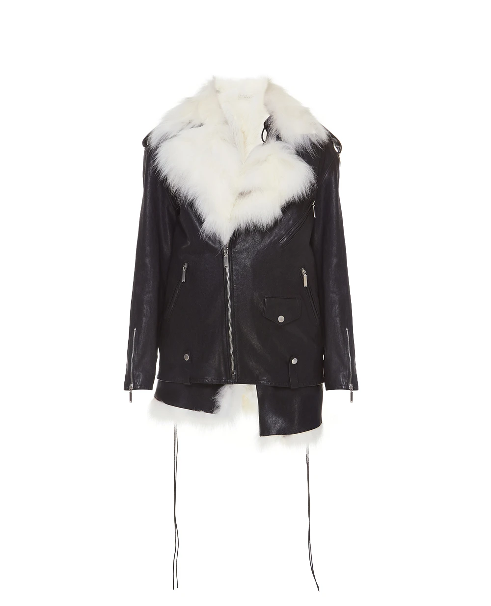 Кожаная дубленка Saint Laurent 485051-YC2HN-, черный цвет • Купить в интернет-магазине Kameron