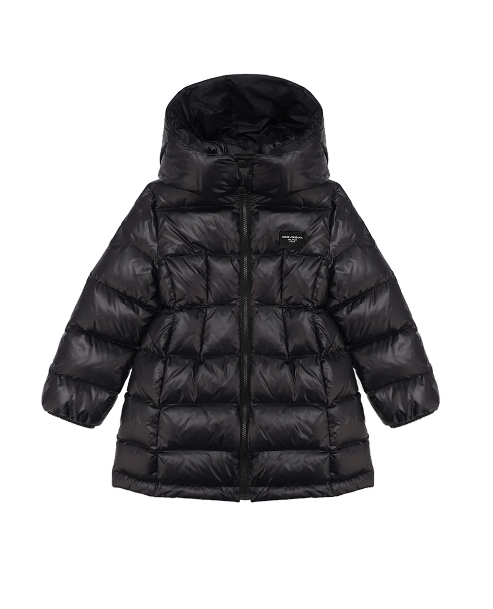 Дитячий пуховик Dolce&Gabbana Kids L5JBO1-G7M4K-B, чорний колір • Купити в інтернет-магазині Kameron