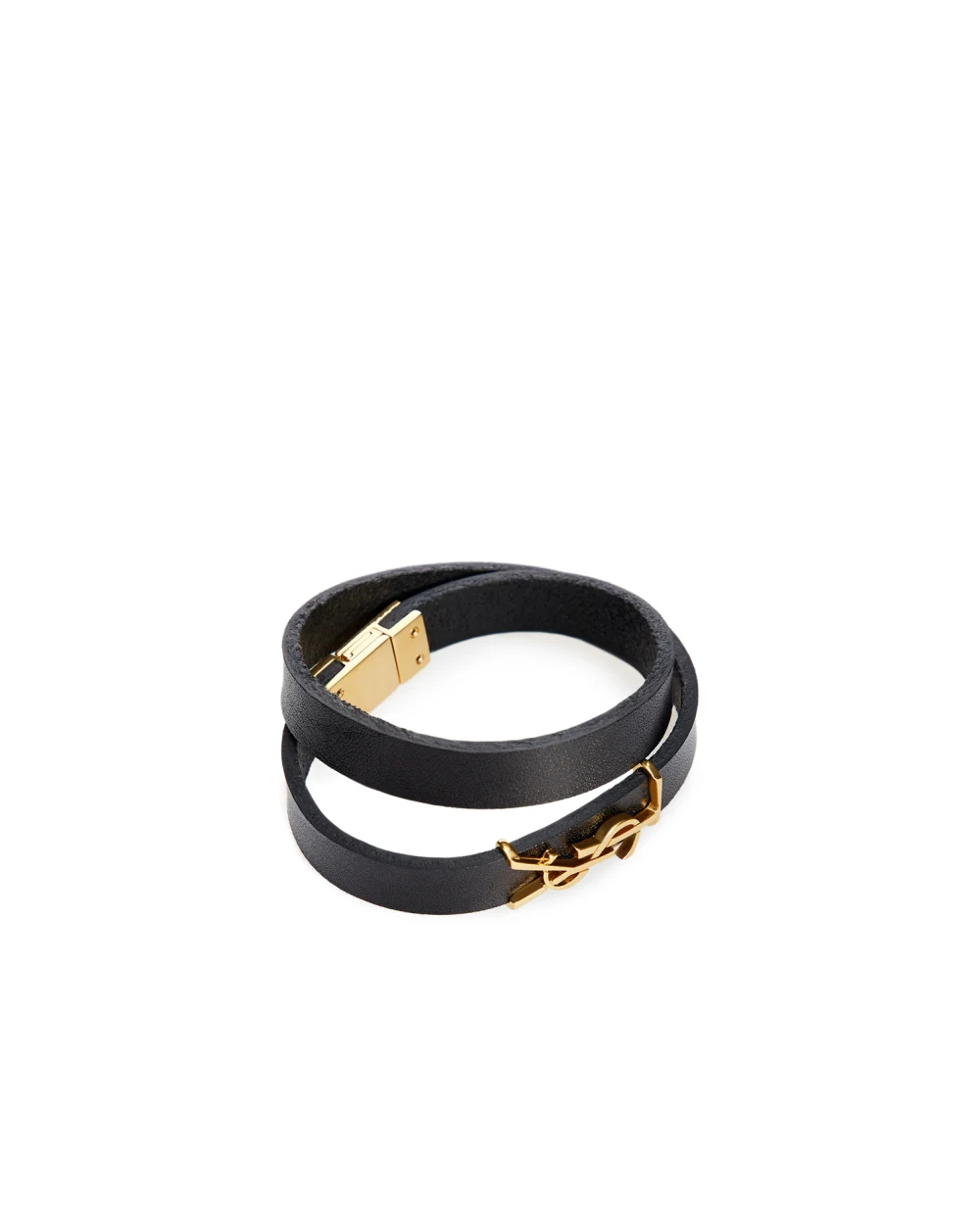 Кожаный браслет Opyum Saint Laurent 646558-0IH0J-, черный цвет • Купить в интернет-магазине Kameron