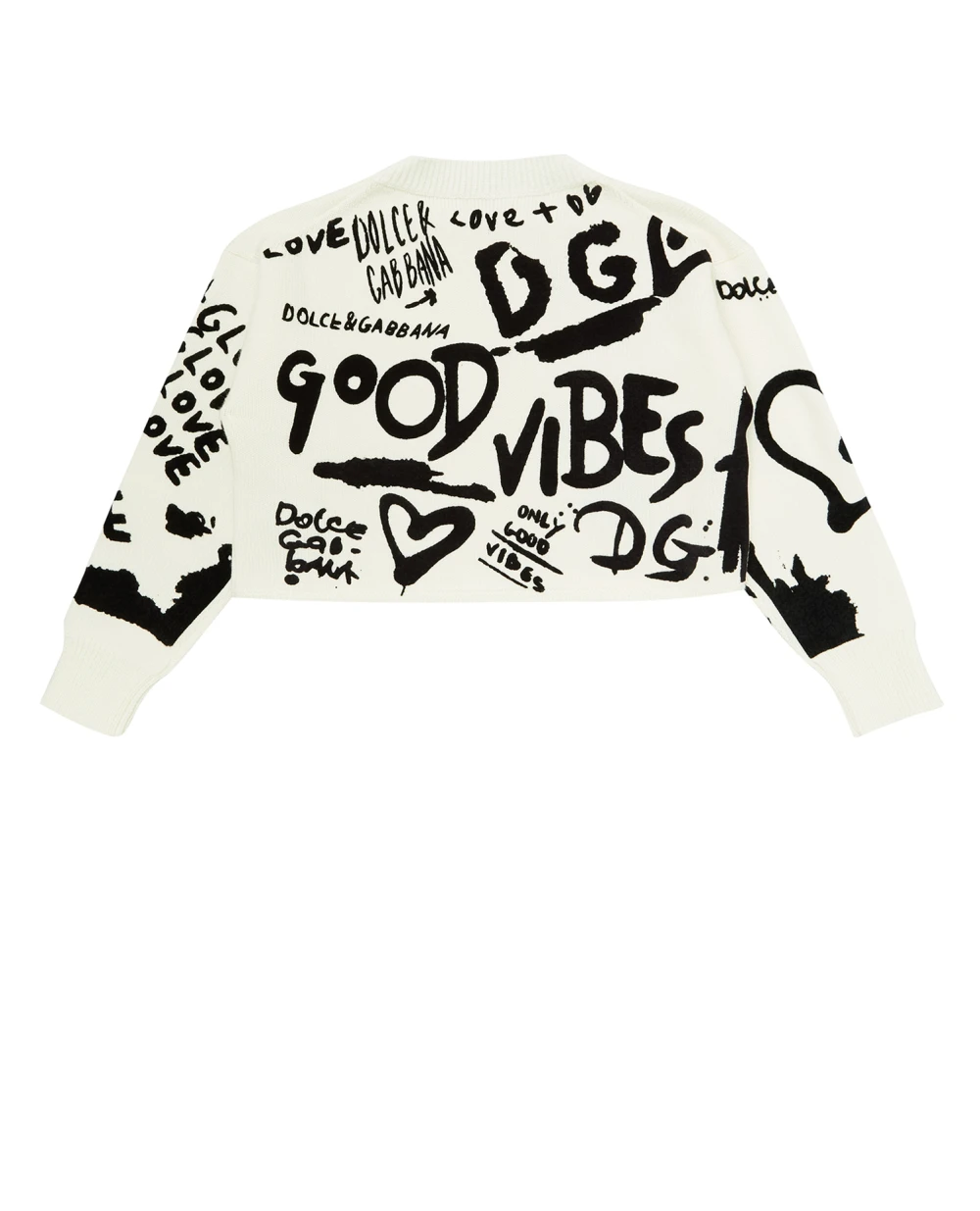 Шерстяной свитер Dolce&Gabbana Kids L5KWF4-JBVK2-S, бежевый цвет • Купить в интернет-магазине Kameron