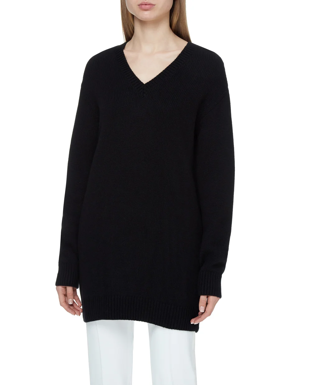 Кашемировый пуловер Saint Laurent 637299-YALJ2, черный цвет • Купить в интернет-магазине Kameron