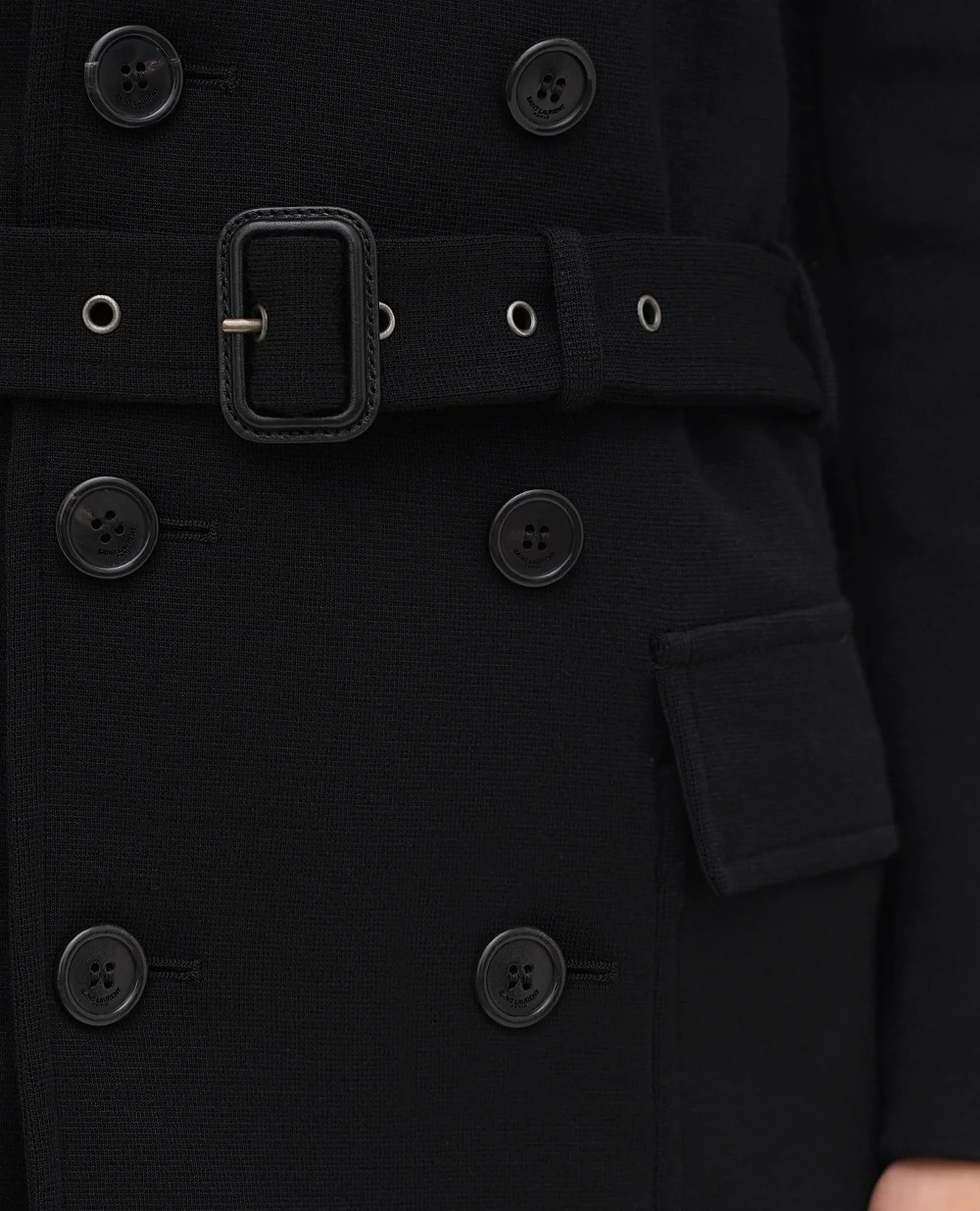 Пальто Saint Laurent 774883-Y288V, черный цвет • Купить в интернет-магазине Kameron