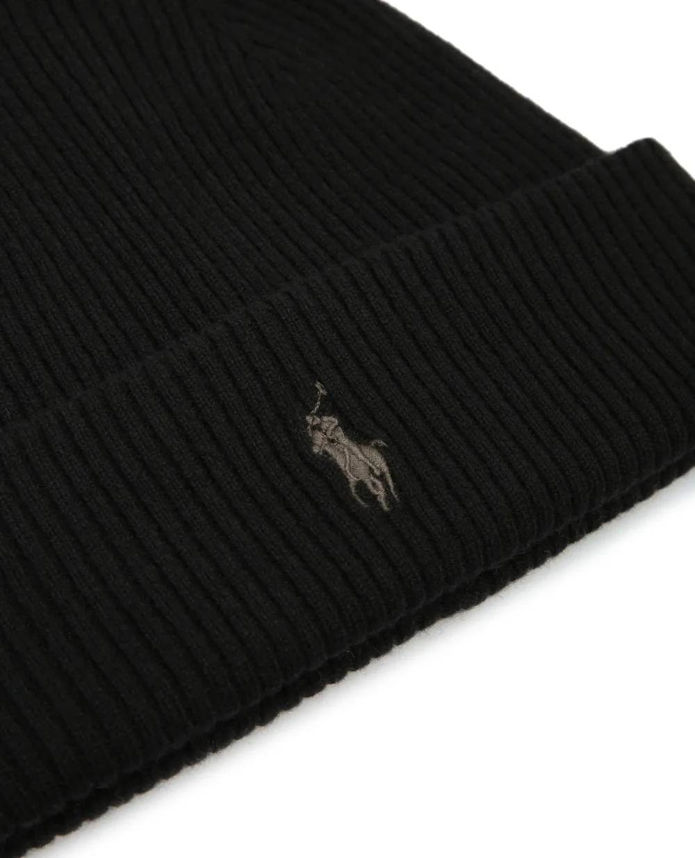 Шерстяная шапка Polo Ralph Lauren 710814065002, черный цвет • Купить в интернет-магазине Kameron