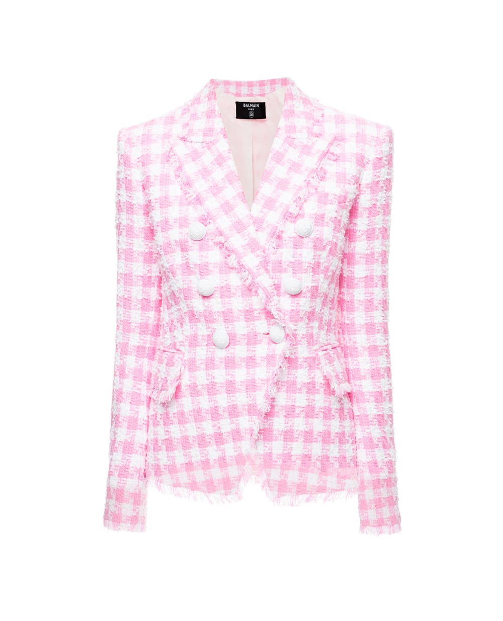 Твидовый жакет Balmain WF1SG000C307, розовый цвет • Купить в интернет-магазине Kameron