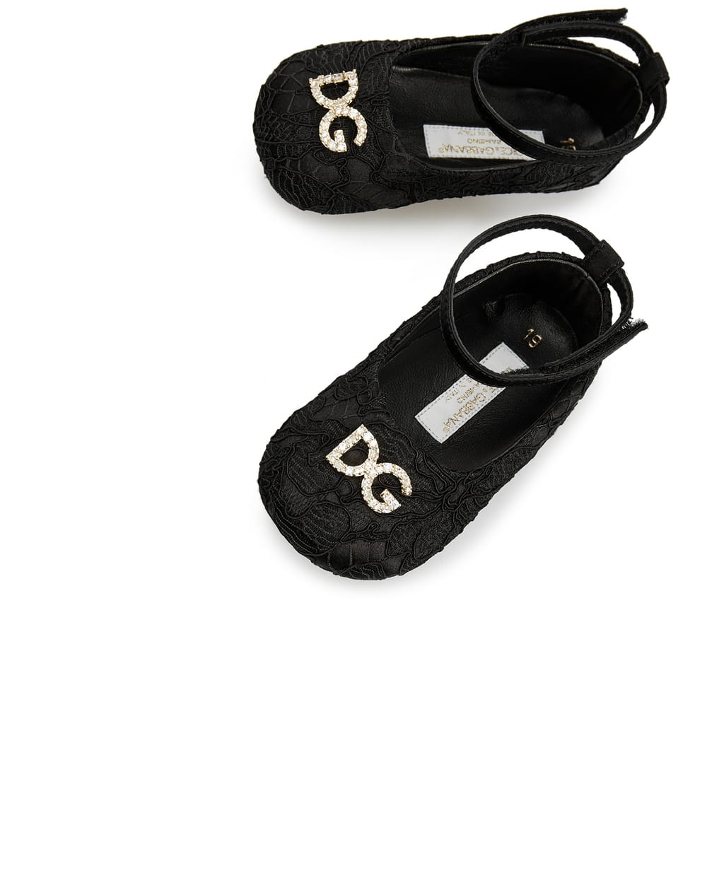 Детские пинетки Dolce&Gabbana Kids DK0065-A9158, черный цвет • Купить в интернет-магазине Kameron
