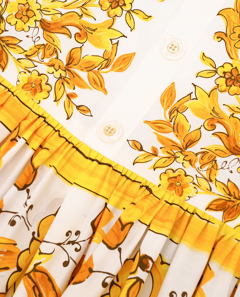 Детское платье Dolce&Gabbana Kids L53DW3-FI5JY-B, желтый цвет • Купить в интернет-магазине Kameron