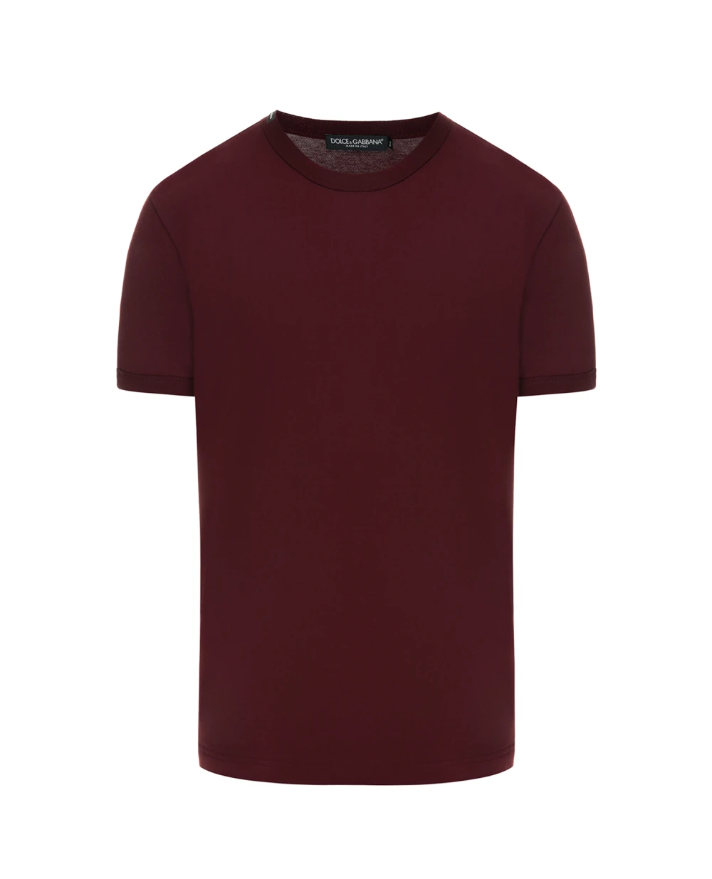Футболка Dolce&Gabbana G8JX7T-FU7EQ, бордовый цвет • Купить в интернет-магазине Kameron
