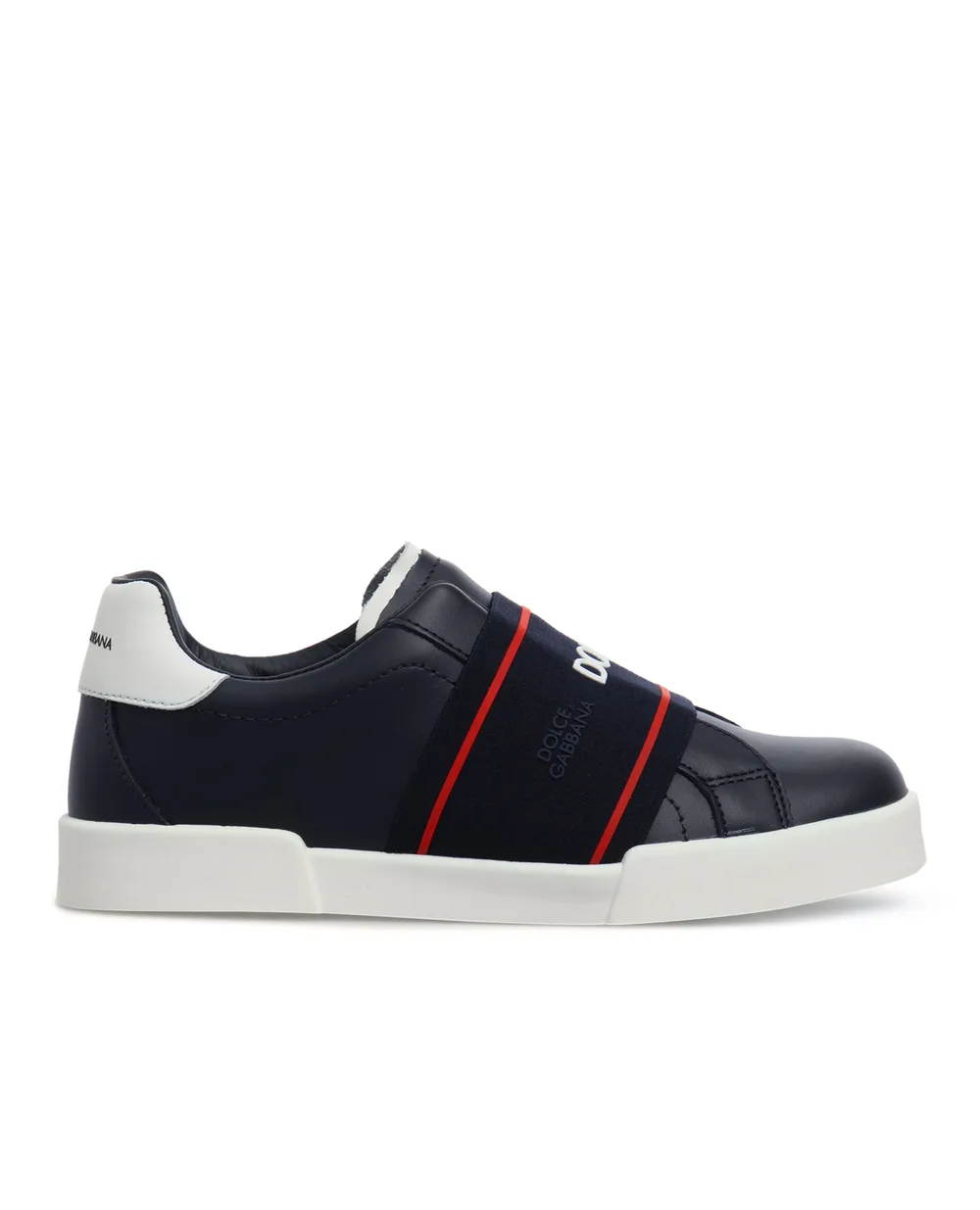 Кожаные сникеры Dolce&Gabbana Kids DA0793-AF512-L, темно-синий цвет • Купить в интернет-магазине Kameron