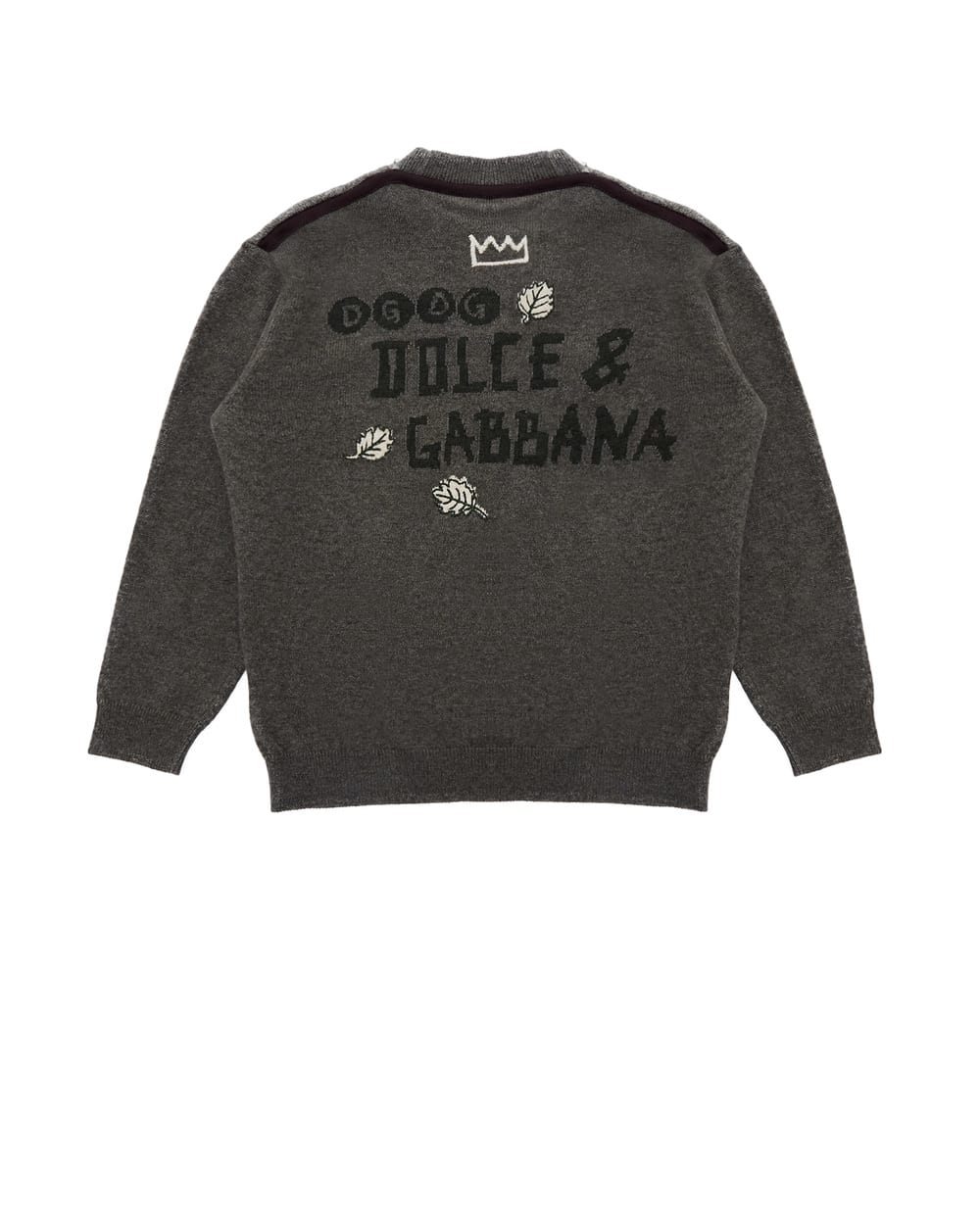Шерстяной джемпер Dolce&Gabbana Kids L4KW80-JAM5R-B, серый цвет • Купить в интернет-магазине Kameron