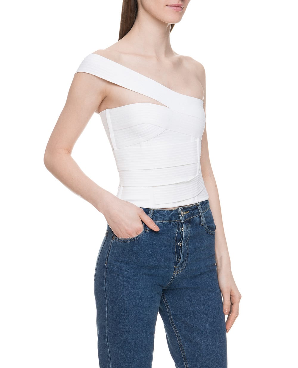 Топ Balmain RF00054K348, белый цвет • Купить в интернет-магазине Kameron