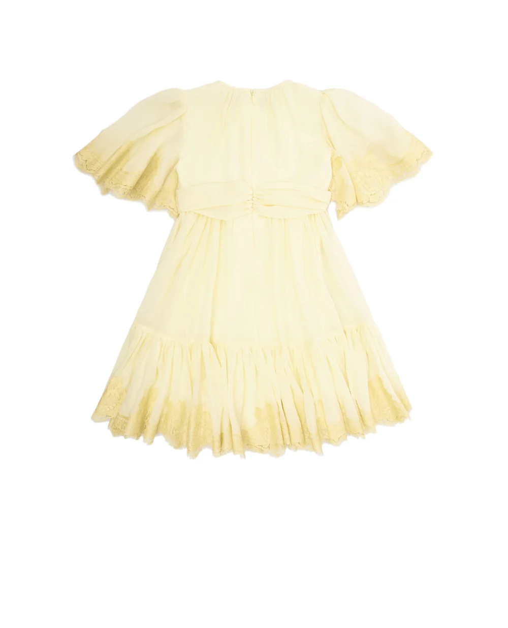 Детское шелковое платье Dolce&Gabbana Kids L52DN4-FU1VB-B, желтый цвет • Купить в интернет-магазине Kameron
