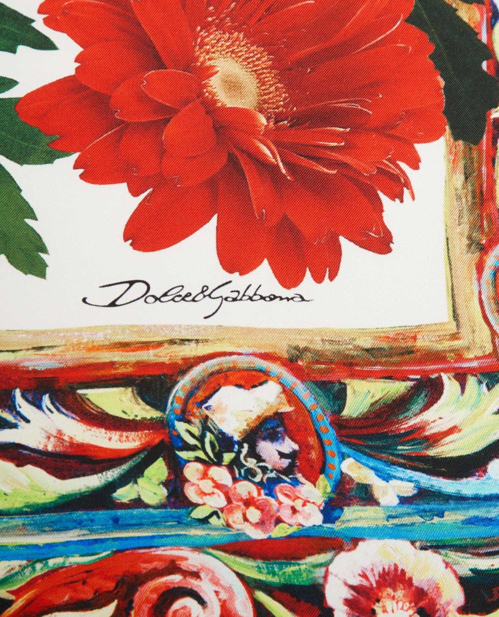 Шелковый платок Dolce&Gabbana FN092R-G0TFY, разноцветный цвет • Купить в интернет-магазине Kameron
