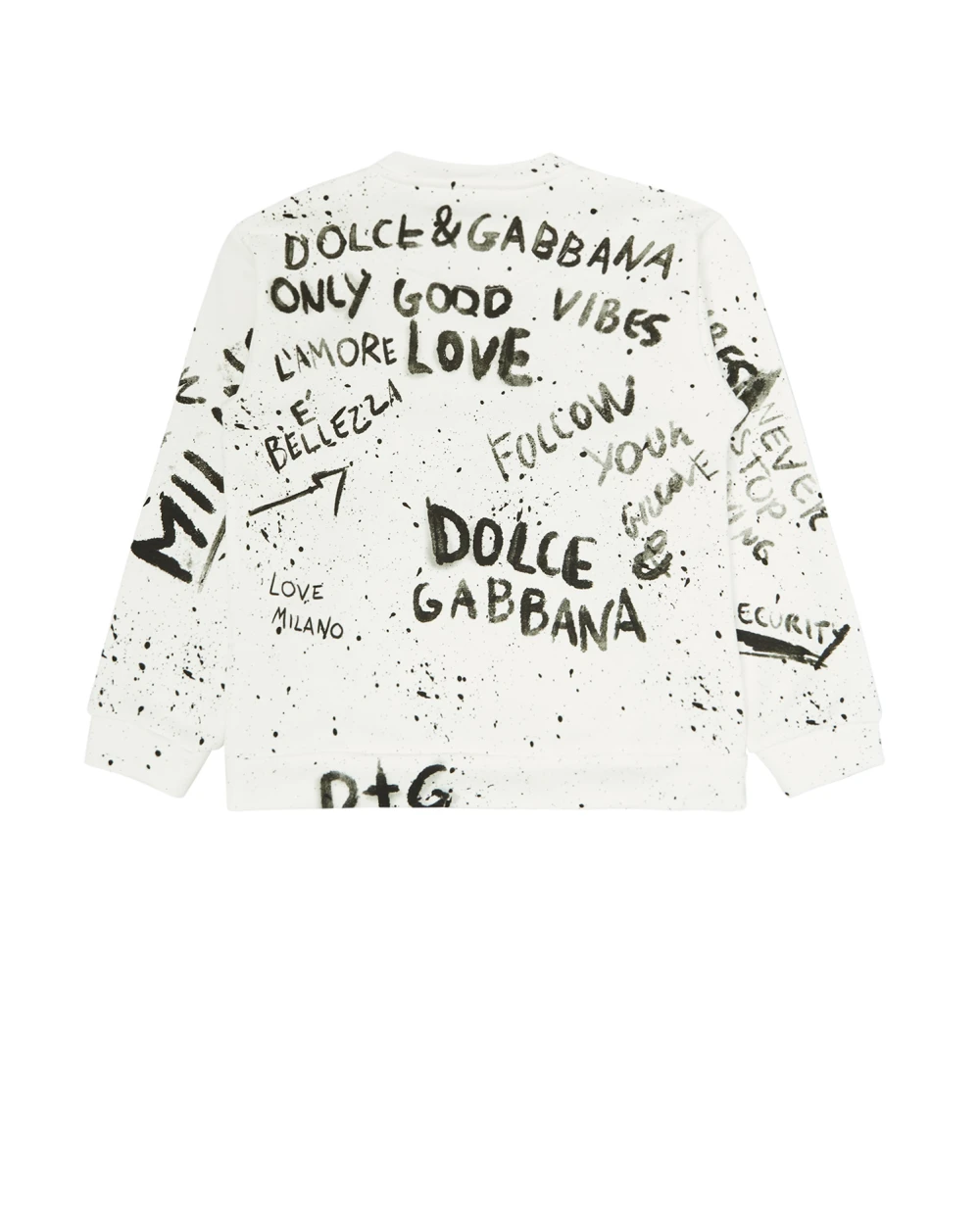 Свитшот Dolce&Gabbana Kids L1JW7O-G7BJR, белый цвет • Купить в интернет-магазине Kameron