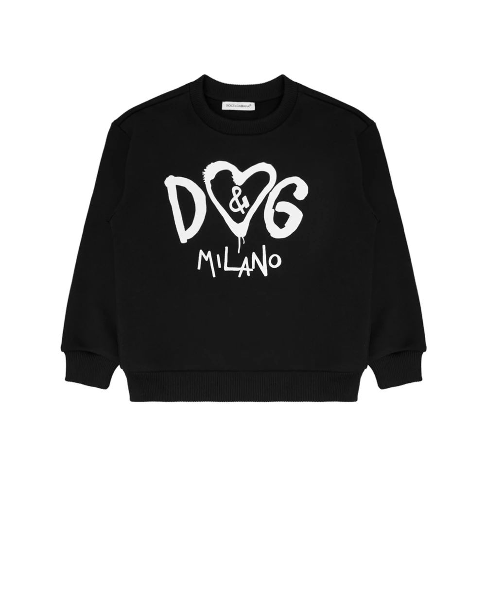 Детский свитшот Dolce&Gabbana Kids L5JW4P-G7BBU-S, черный цвет • Купить в интернет-магазине Kameron