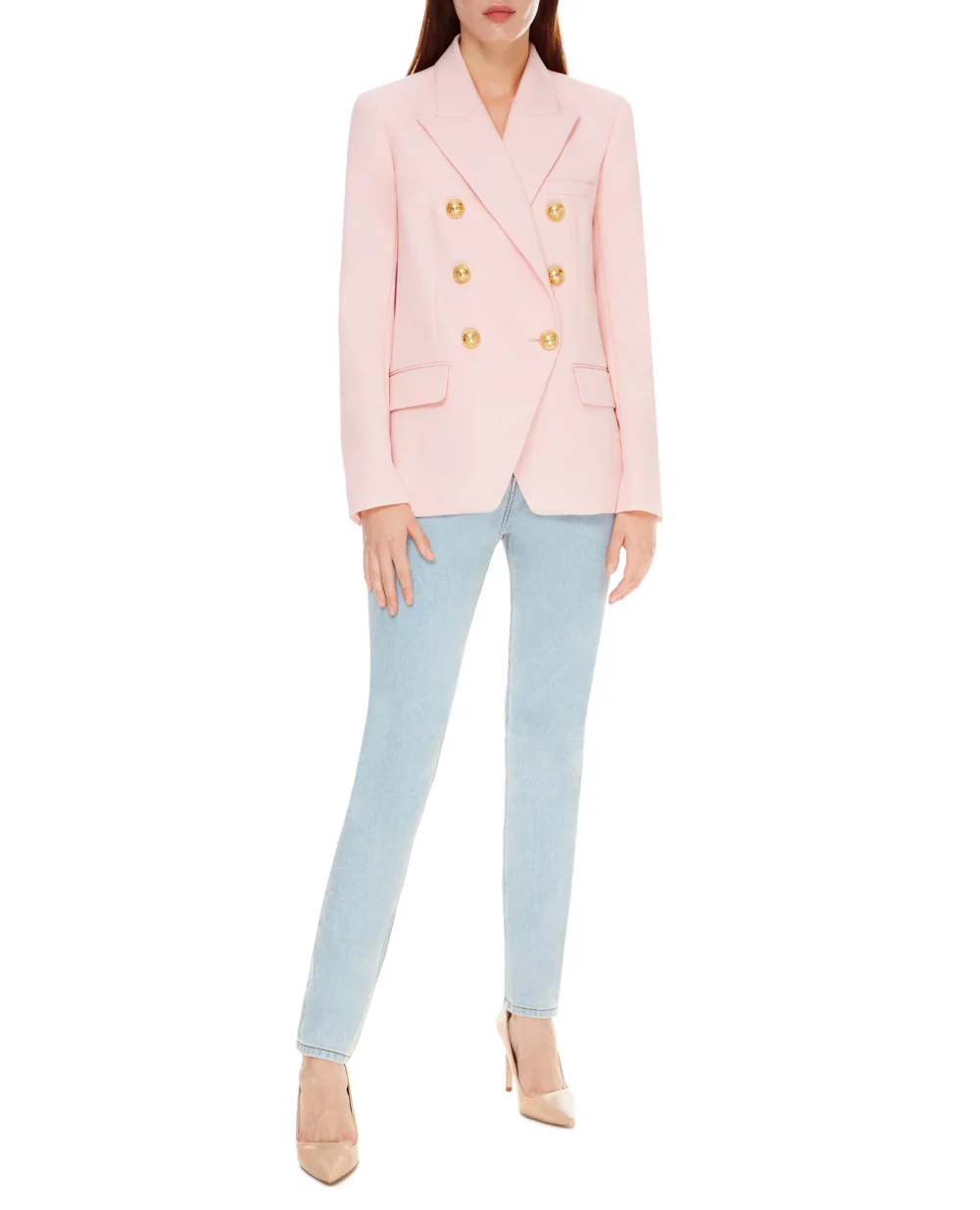 Шерстяной жакет Balmain WF1SH000167L, розовый цвет • Купить в интернет-магазине Kameron