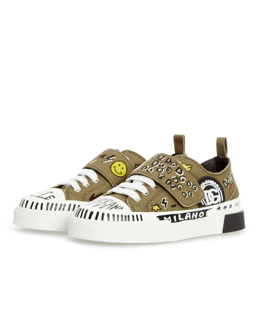 Кеды Dolce&Gabbana Kids DA5010-AO992-S, зеленый цвет • Купить в интернет-магазине Kameron