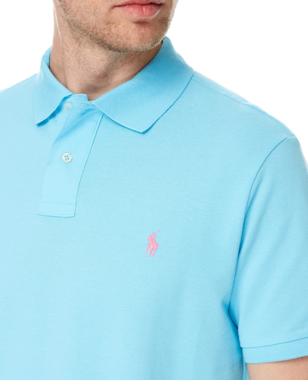 Поло Mesh Polo Ralph Lauren 710782592023, голубой цвет • Купить в интернет-магазине Kameron