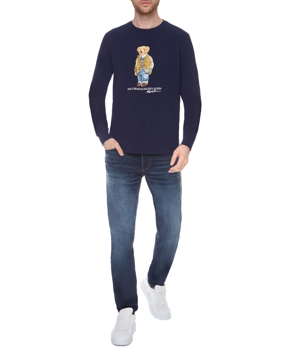 Лонгслив Polo Ralph Lauren 710828276001, синий цвет • Купить в интернет-магазине Kameron