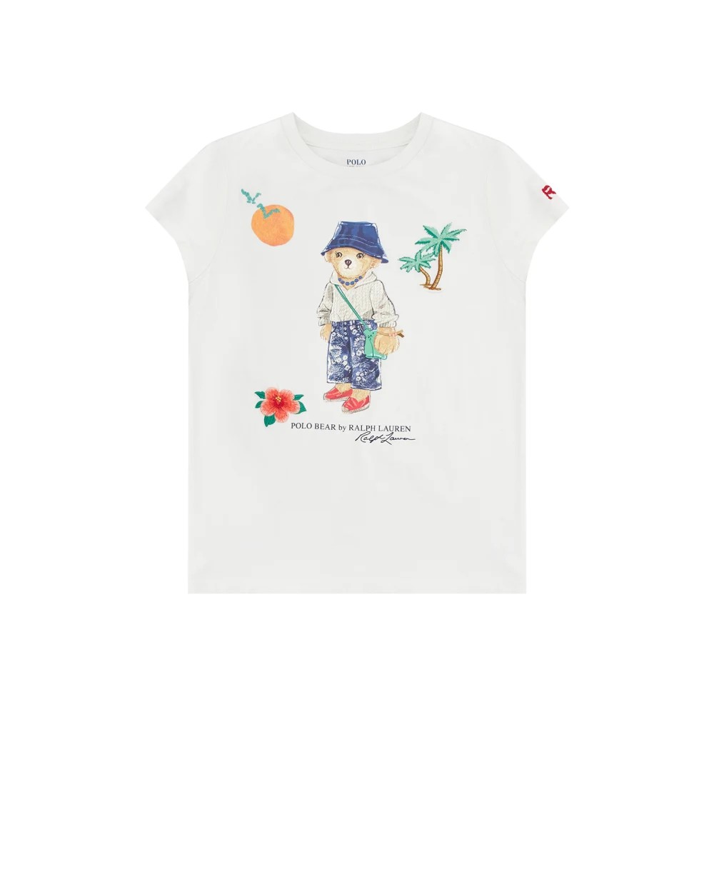 Детская футболка Polo Bear Polo Ralph Lauren Kids 313914367001, белый цвет • Купить в интернет-магазине Kameron