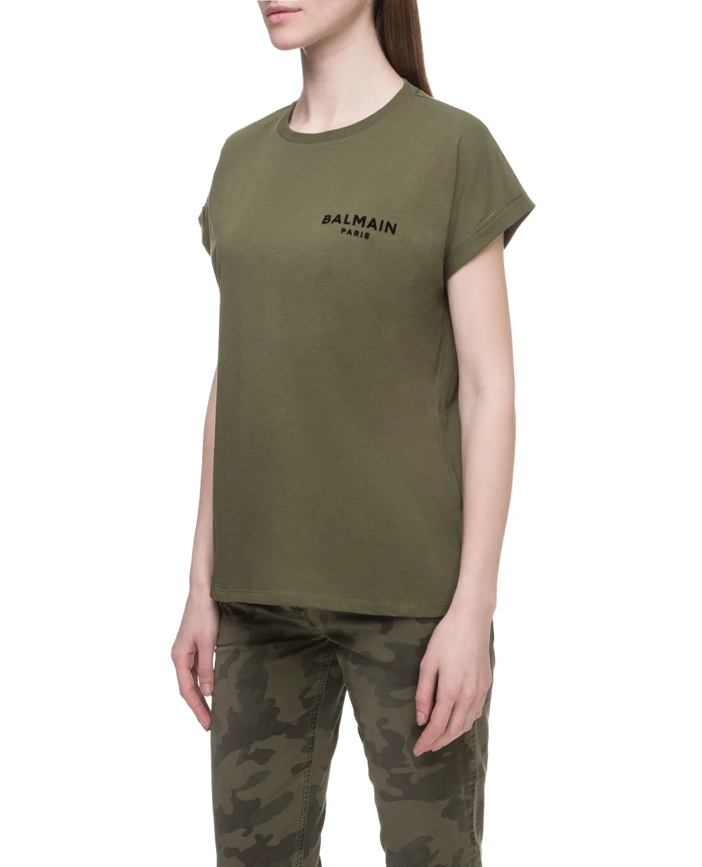 Футболка Balmain TF11351I382, зеленый цвет • Купить в интернет-магазине Kameron