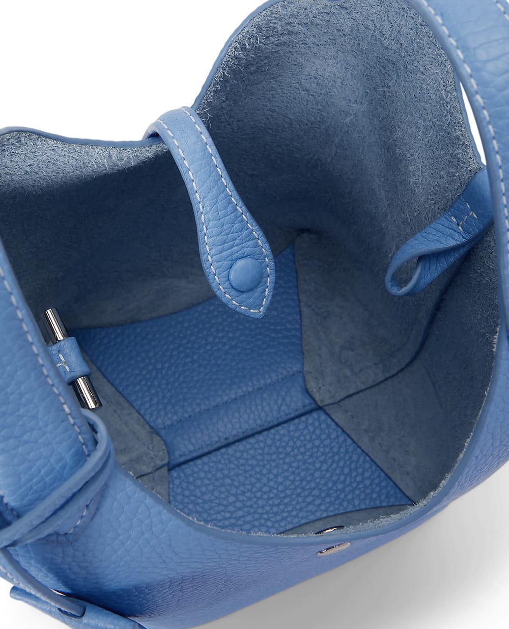 Сумка-тоут Mini Polo Play из телячьей кожи Polo Ralph Lauren 428944657018, голубой цвет • Купить в интернет-магазине Kameron