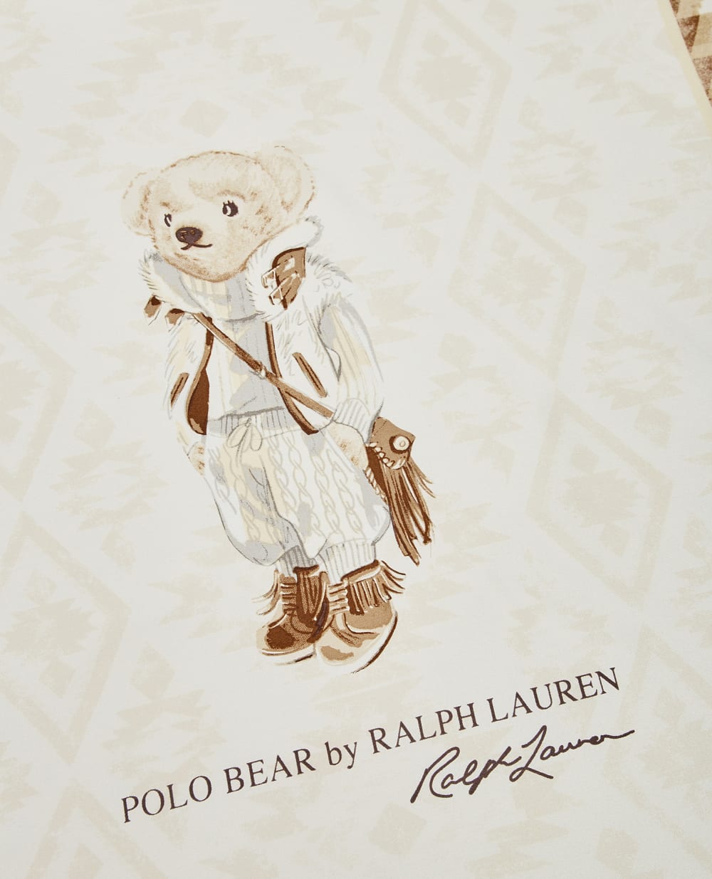 Шелковый платок Polo Ralph Lauren 455858566001, бежевый цвет • Купить в интернет-магазине Kameron