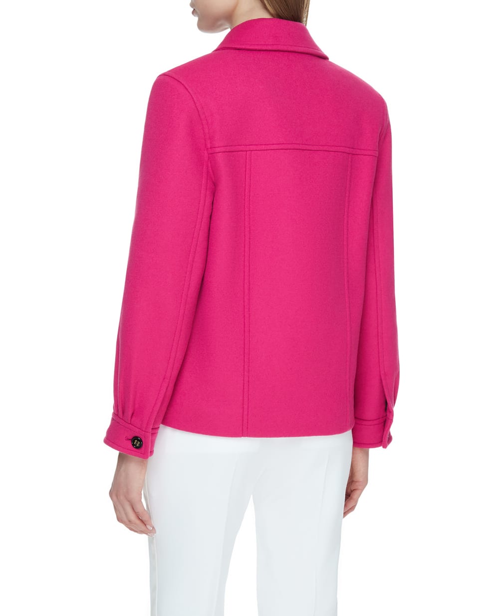 Шерстяное пальто Saint Laurent 636256-Y8B01, розовый цвет • Купить в интернет-магазине Kameron