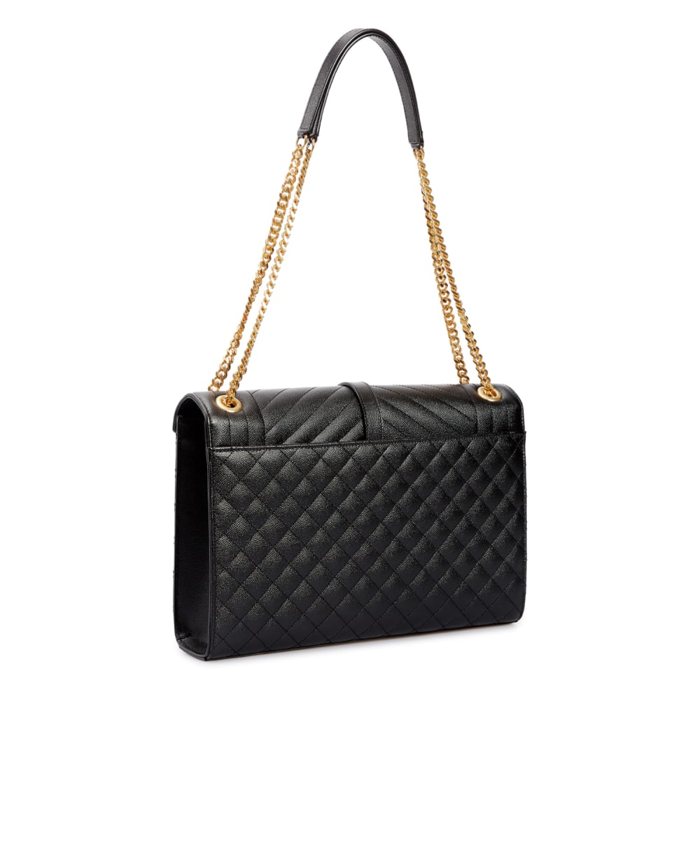 Кожаная сумка Envelope Large Saint Laurent 600166-BOW91, черный цвет • Купить в интернет-магазине Kameron