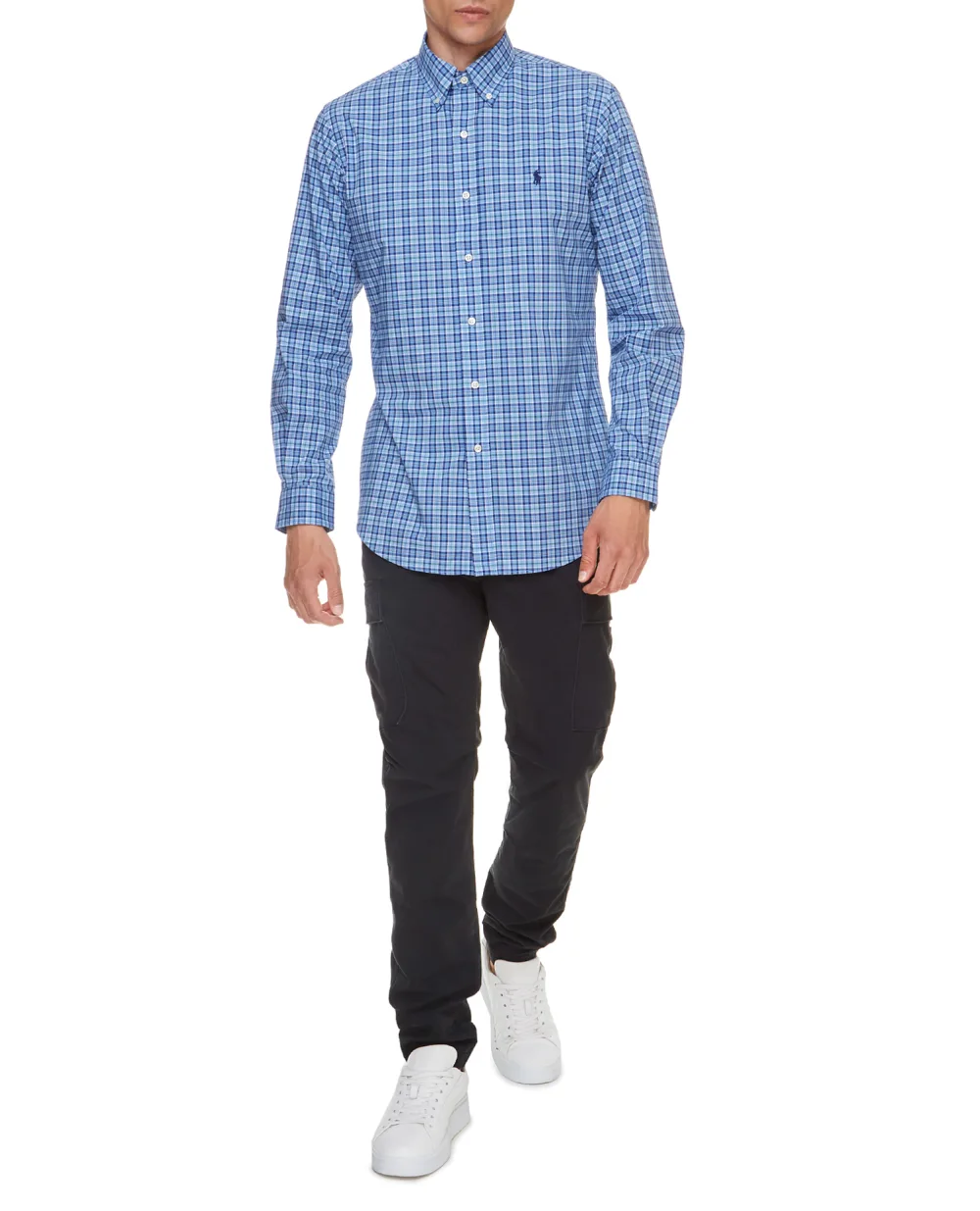 Рубашка Polo Ralph Lauren 710829472001, синий цвет • Купить в интернет-магазине Kameron