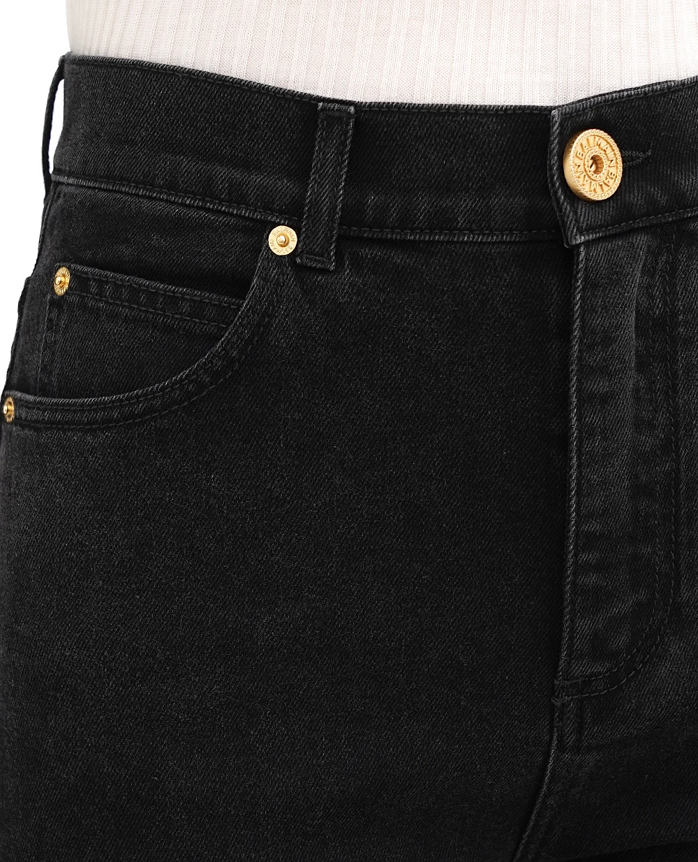 Джинси Balmain DF1MG007DB67, чорний колір • Купити в інтернет-магазині Kameron