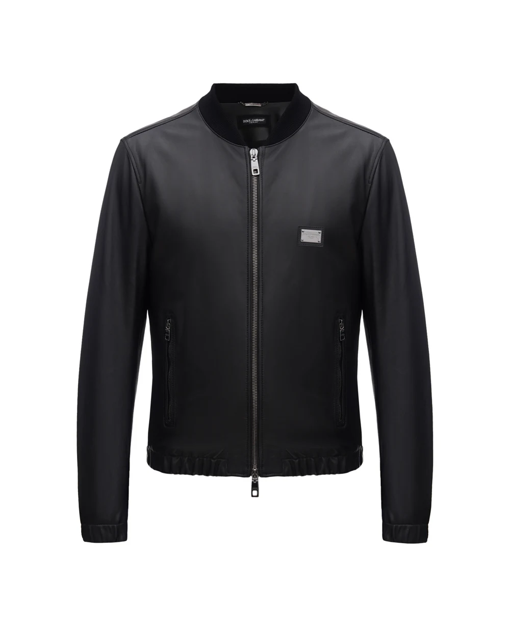 Куртка кожаная Dolce&Gabbana G9ZY5L-HULR0, черный цвет • Купить в интернет-магазине Kameron