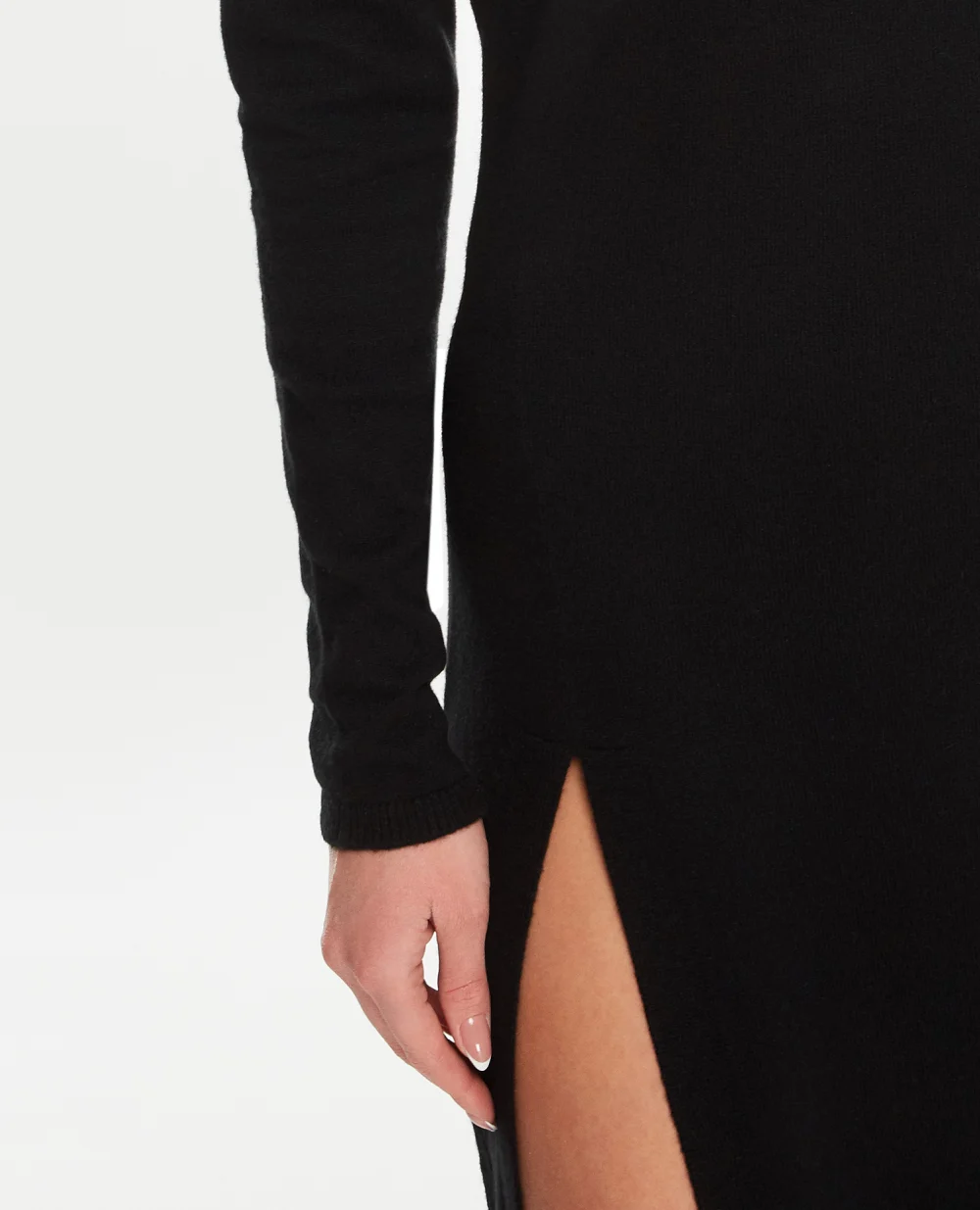 Кашемировое платье Saint Laurent 712841-YALL2, черный цвет • Купить в интернет-магазине Kameron